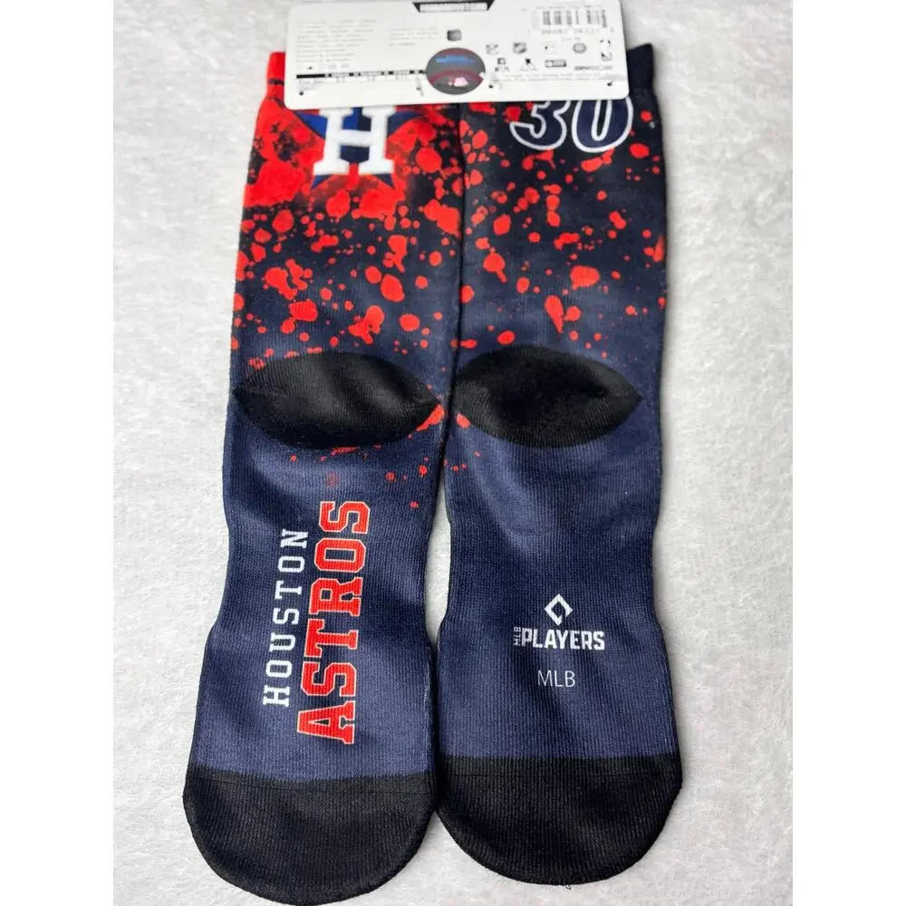 For Bare Feet Youth (13, 1-3) Houston Astros Road Warrior Tucker #30 Socks NWTs